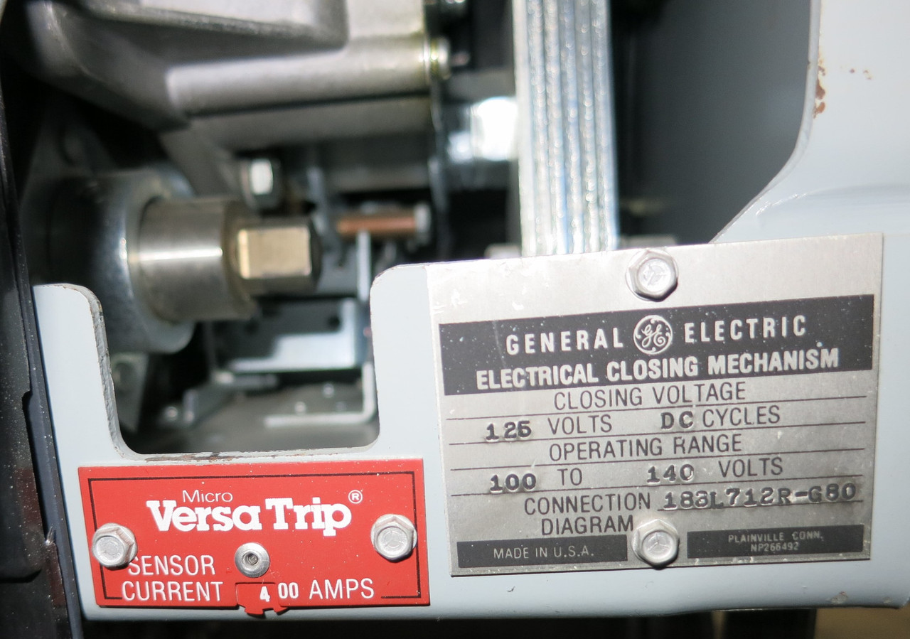 GE AKR-6D-30 400 Amp EO Air Breaker MicroVersaTrip TA9VT20MA1 LS w/ Aux & Shunt (GA0656-3)