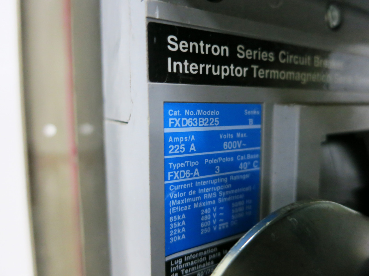 FPE 5320 225A Breaker 24" Feeder MCC Bucket 225 Amp Motor Control Unit 5310 (DW3480-1)