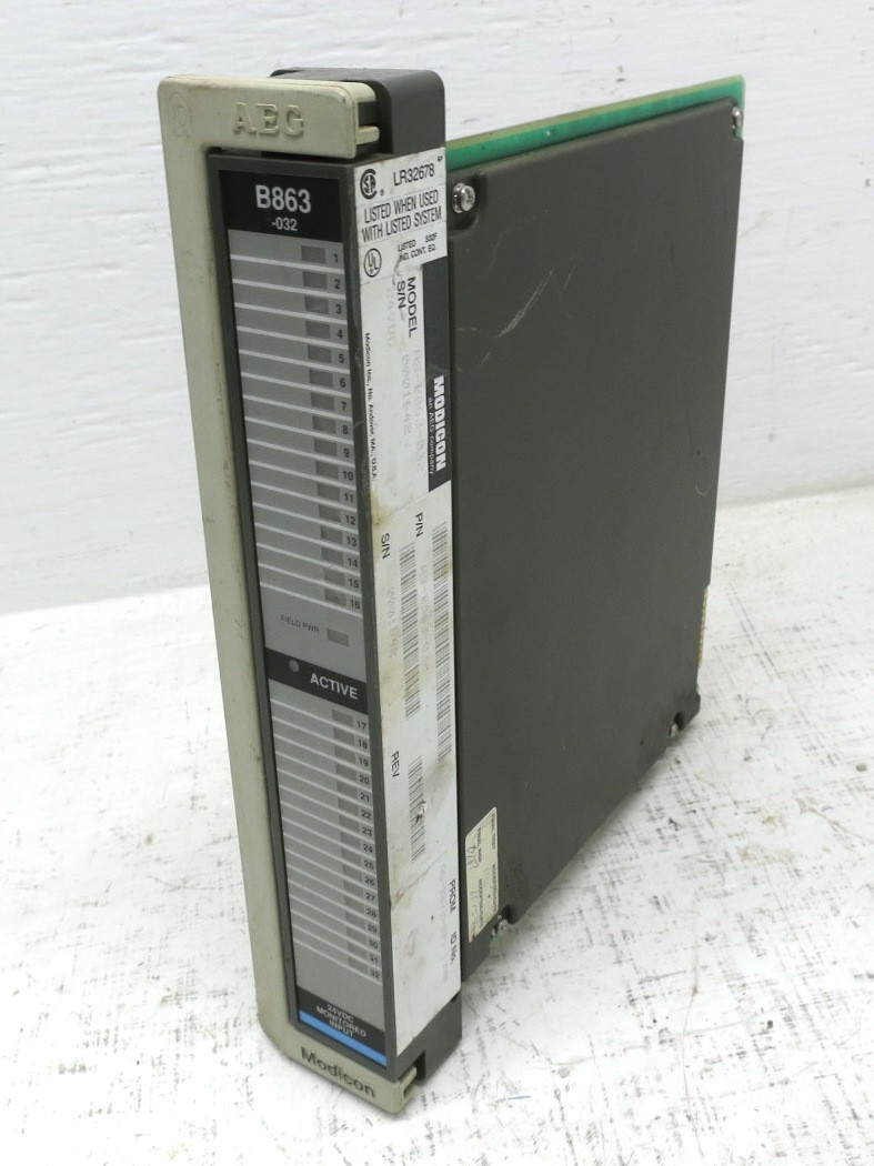 Image of Modicon AS-B863-032 24VDC Monitored Input PLC Module ASB863032 AS-B072-801 AEG