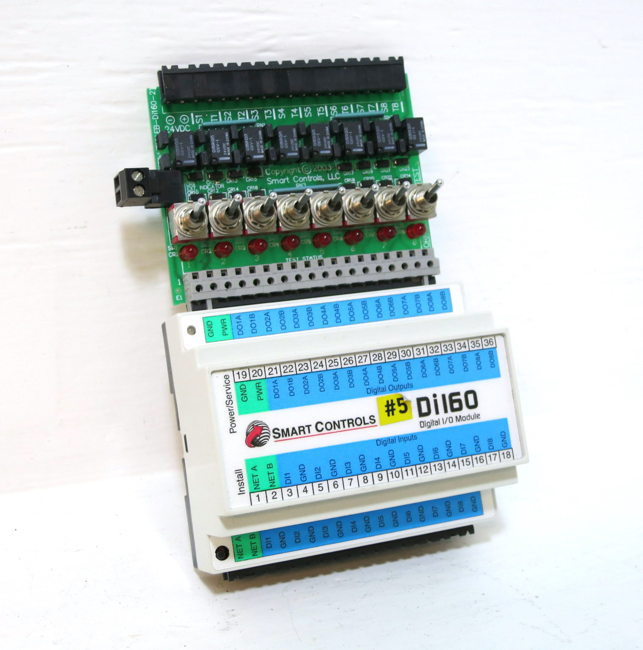 Smart Controls S-Di160-F + EB-Di160-21 Digital I/O Module PLC Board SDi160F (DW3489-1)