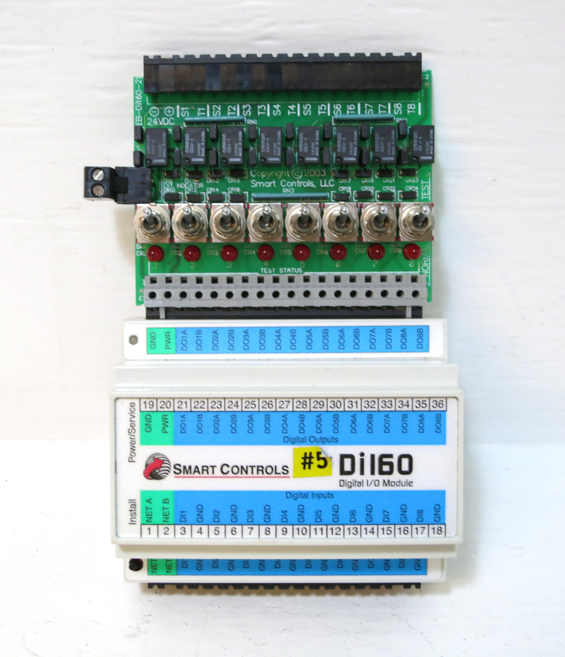 Smart Controls S-Di160-F + EB-Di160-21 Digital I/O Module PLC Board SDi160F (DW3489-1)