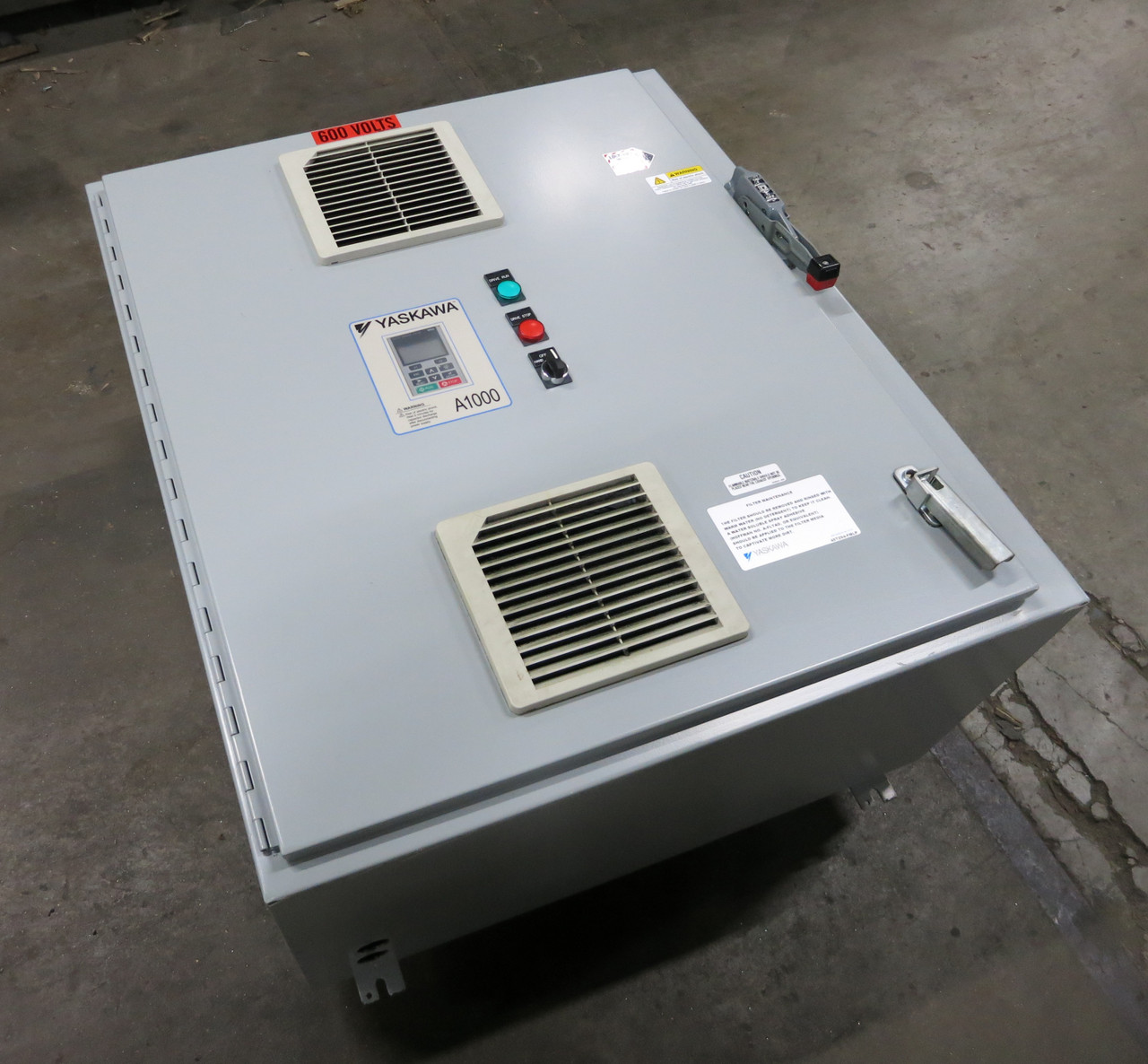 Yaskawa CIMR-AU5A0052FAA Enclosed 50 HP A1000 AC VS Drive 600V 3PH 52A 50HP (DW3539-1)