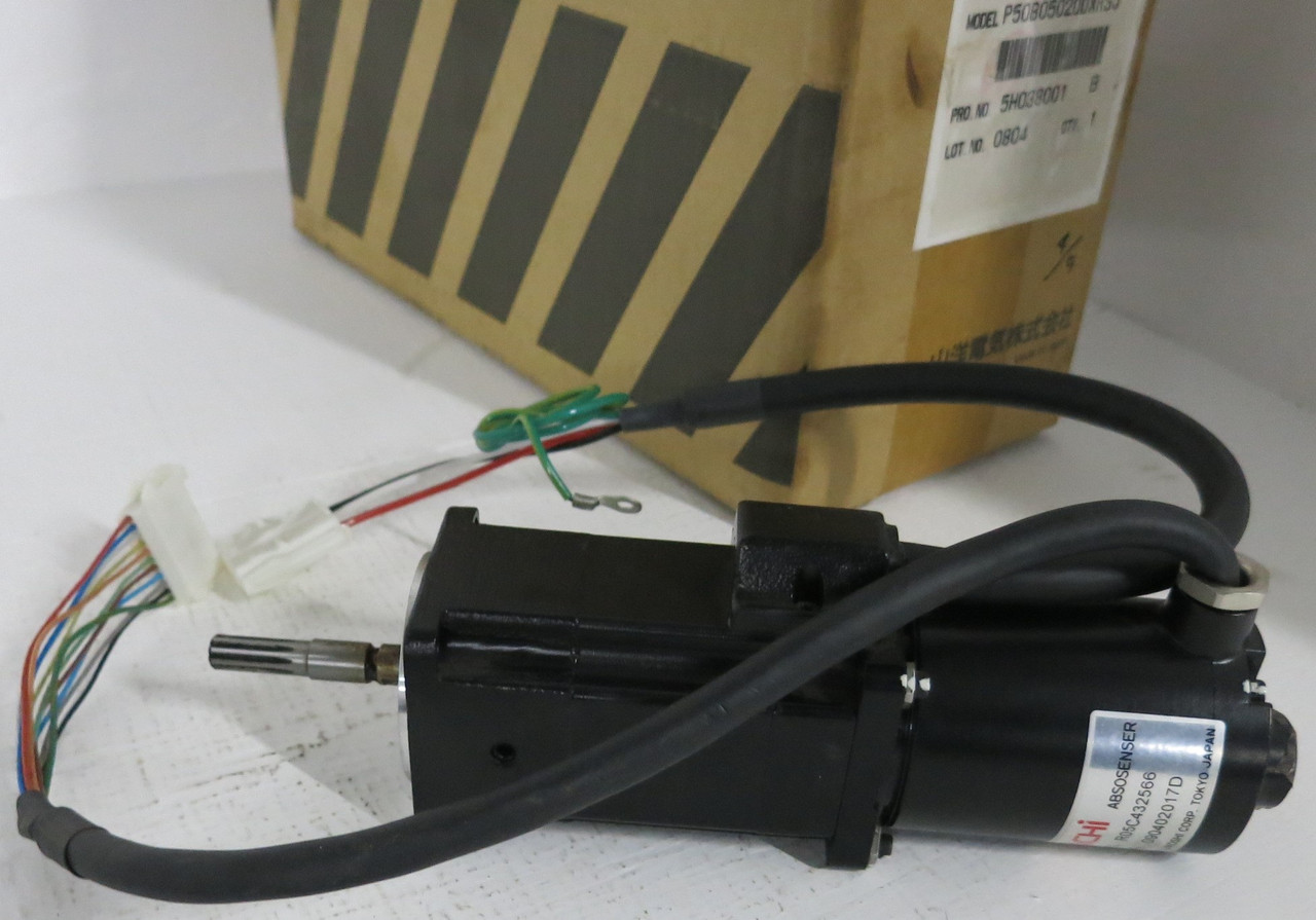 New Sanyo Denki P50B05020DXRSJ Nachi AC Servo Motor 0.2 kW 3000-RPM NIB (GA0696-1)