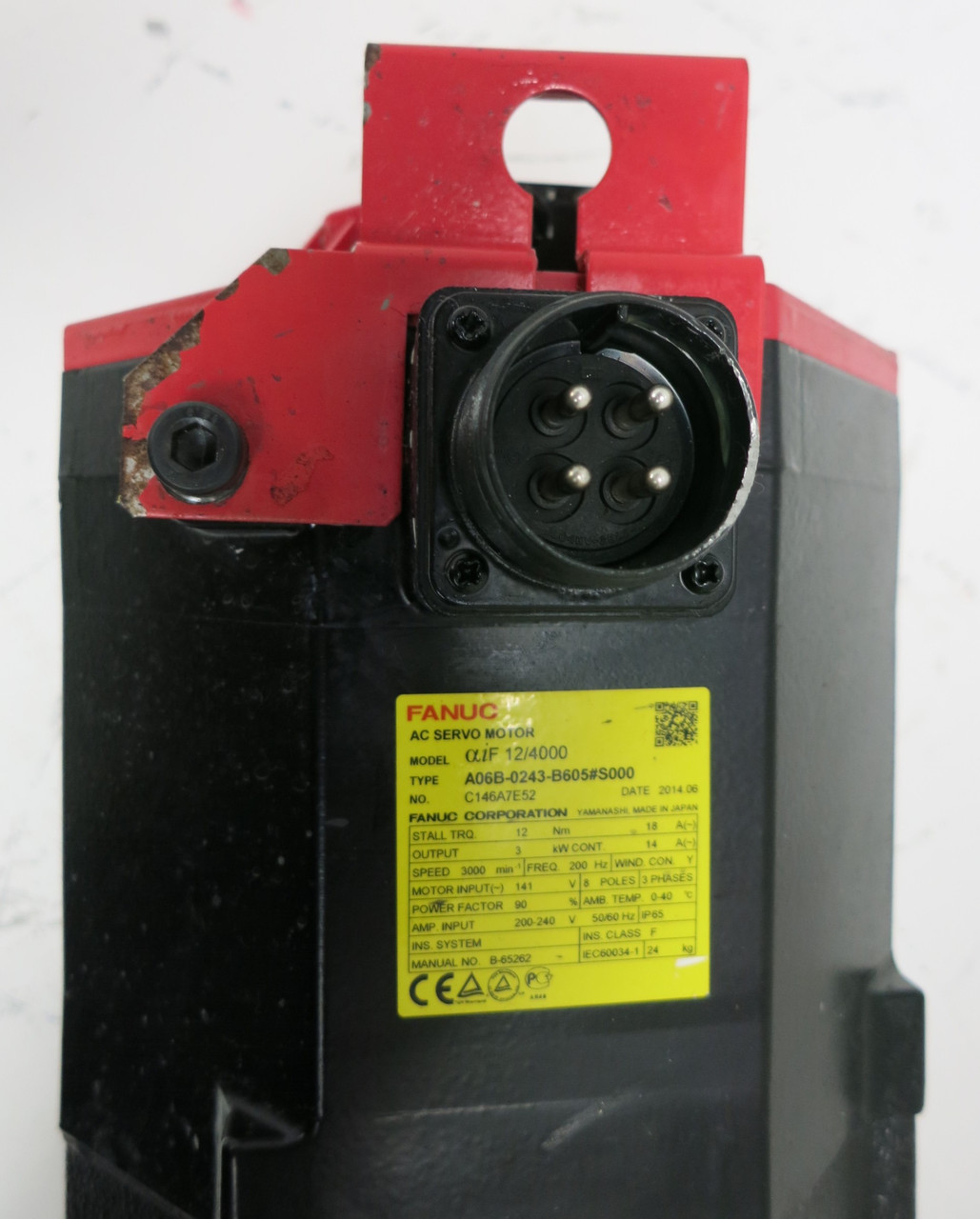 Fanuc aiF 12/4000 A06B-0243-B605#S000 3000 RPM AC Servo Motor Pulsecoder aiAR128 (GA0713-2)