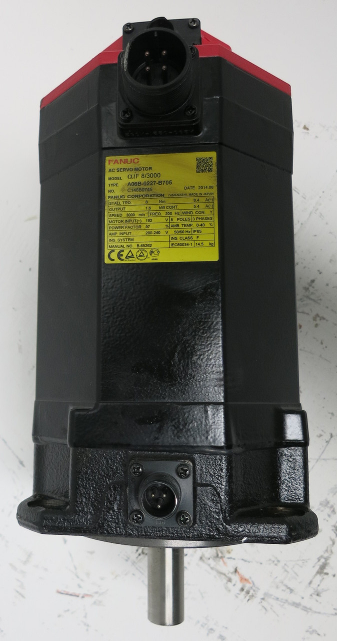 Fanuc aiF 8/3000 A06B-0227-B705 3000 RPM AC Servo Motor Pulsecoder aiAR128 (GA0716-4)