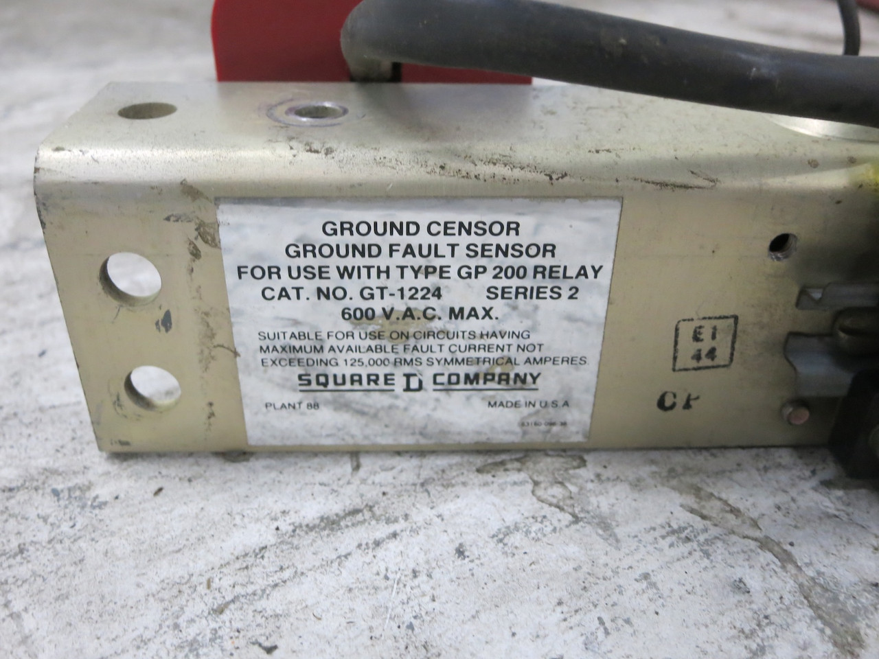 Square D GT-1224 Ground Fault Sensor Current GT1224 GP 200 GP200 Ground Censor (EBI4163-5)