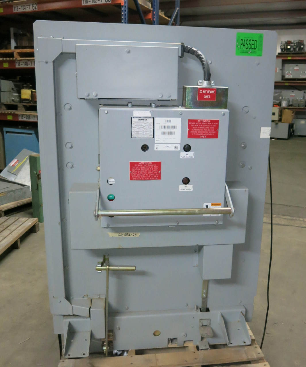 Siemens 1200A 38kV 38-3AFS-1500-56 56VDC AC High Voltage Vacuum Breaker (GA0733-2)