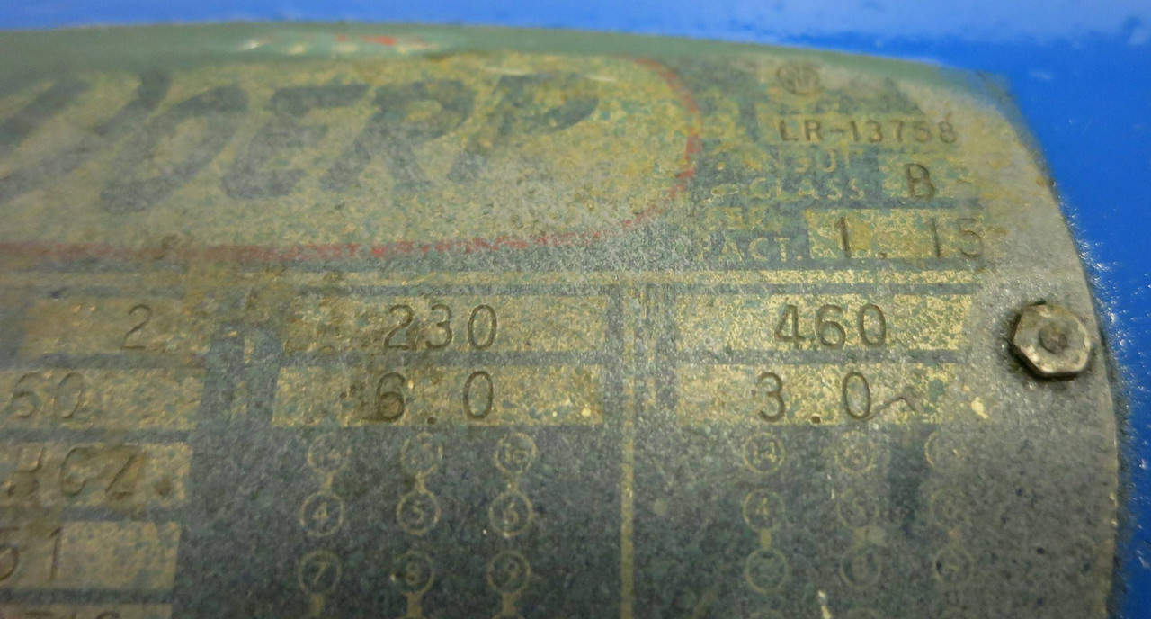 Doerr Motor 2HP L56HCZ Type P 1725 RPM 602805H751 230/460V 6.0A Tuthill Pump (GA0358-2)