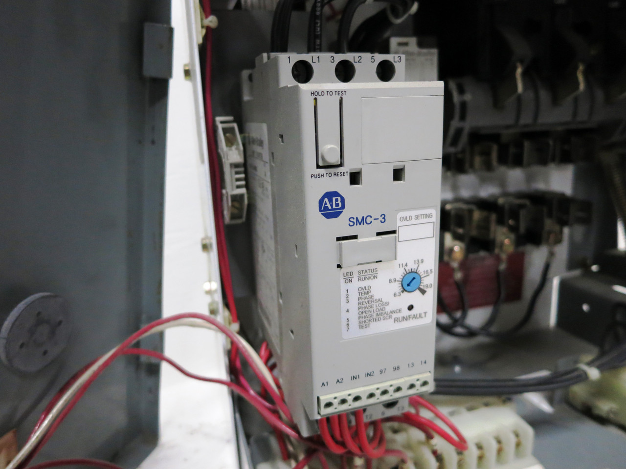 Allen Bradley 2100 60A Fusible 10HP SMC-3 Soft Starter 12" MCC Bucket 60 Amp (DW3666-1)