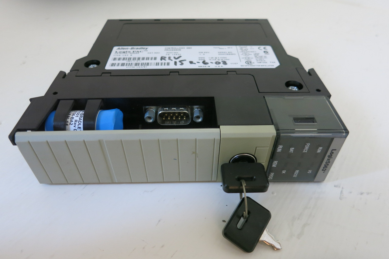 Allen Bradley 1756-L63 B F/W Rev 1.9 Logix 5563 Processor Unit PLC AB 13835 Pac (PM3141-1)