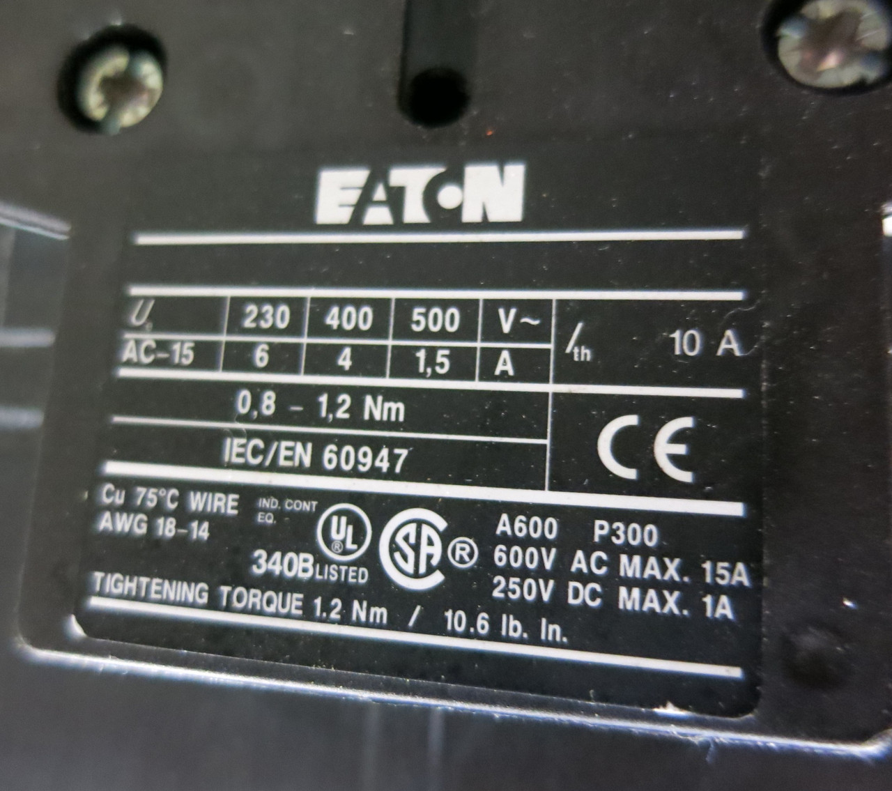 Eaton XTCEC20R 2000A 3P 600V Vacuum Contactor 230-250V Coil VT-H1400-50 CH (GA0752-2)