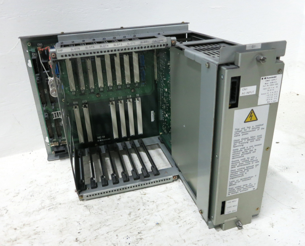 Kawasaki S82W-619 50630-1050 Power Supply 50999-2223 PLC Rack Robotic Servo 1HZ (DW3685-9)