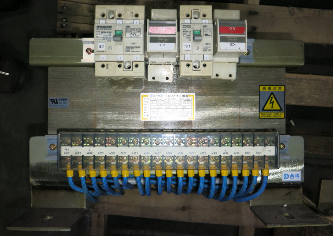 Taisei Denki TE3N-16K-UN 16 kVA 480/460 - 3-200V 3-Phase Transformer TD-12772 (GA0758-4)