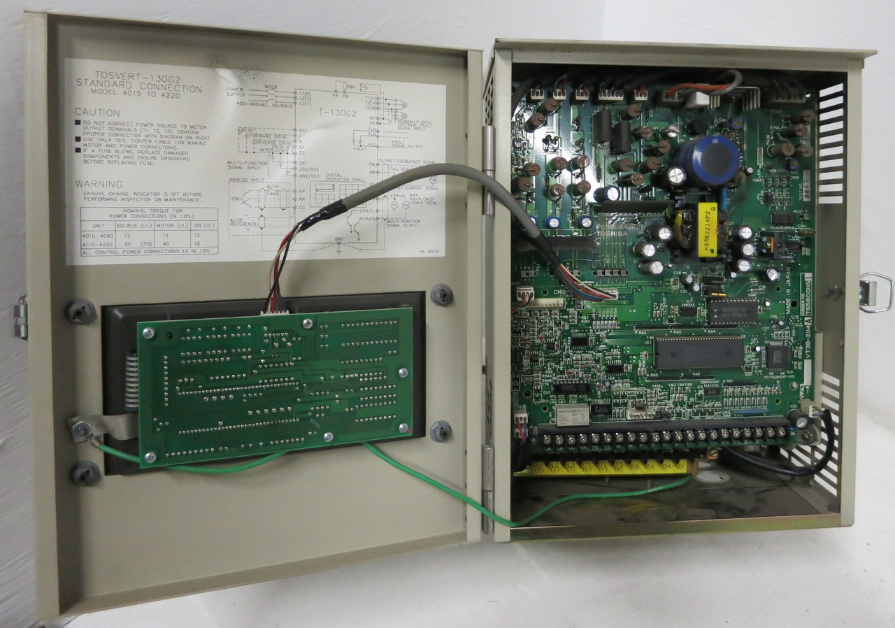 Toshiba VT130G2U4025 2 HP Transistor Inverter VS AC Drive 460V 2.5 kVA 3.5 Amp (GA0764-1)