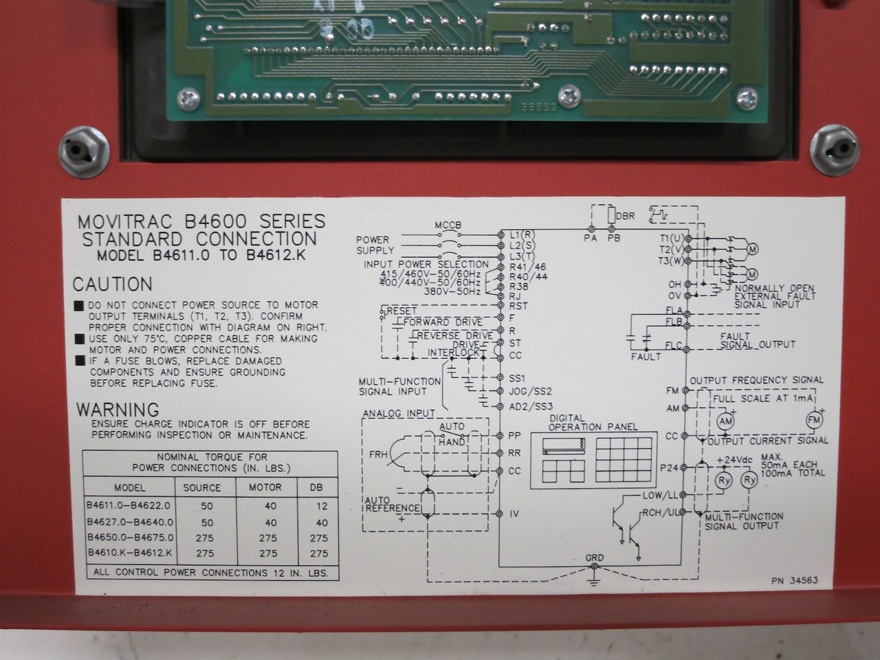 Sew Eurodrive B4611.0 10 HP MovitrAC AC VS Motor Drive 460V Transistor Inverter (DW3698-1)