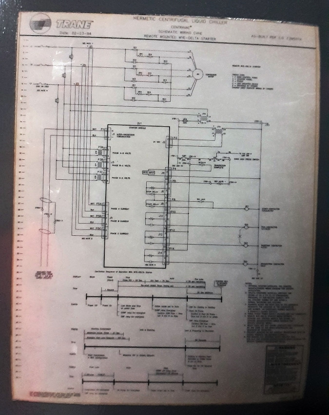 Trane Centravac 575V 329 RLA WYE-DELTA Chiller Starter CVSF Motor Controller (DW3706-1)