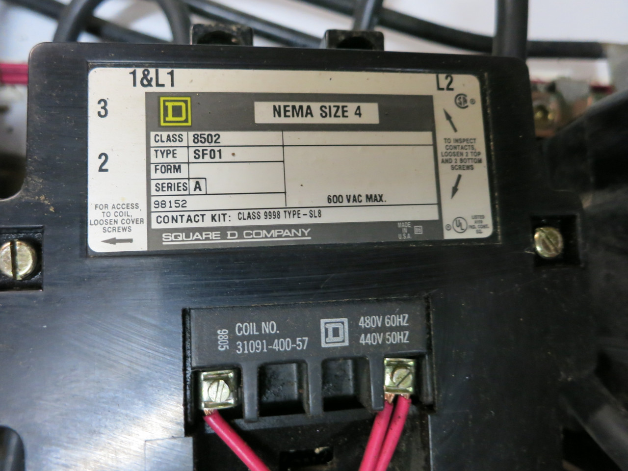 Square D Size 4 75 HP Autotransformer Motor Starter Reduced Voltage 8606 460V (GA0776-1)