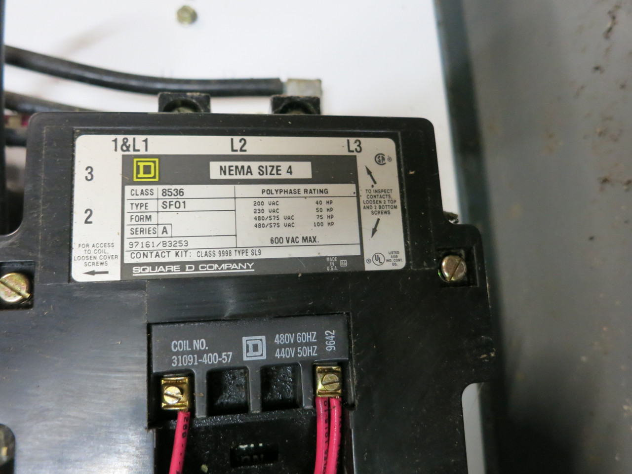 Square D Size 4 75 HP Autotransformer Motor Starter Reduced Voltage 8606 460V (GA0776-1)