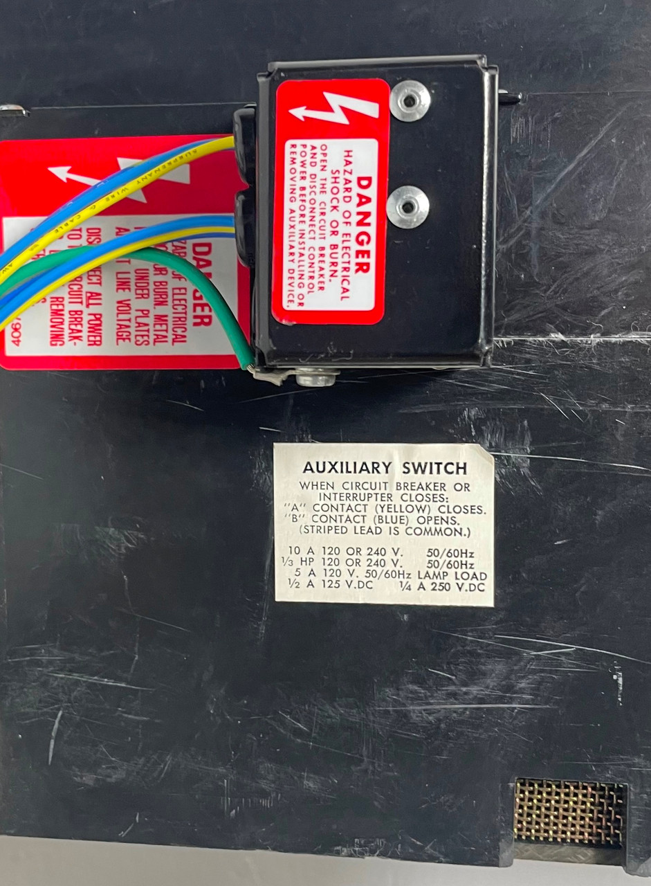 Square D PAF361600DC2C20 1600A DC Circuit Breaker w/ Aux 3P PAF361600DC 1600 Amp (EM4284-3)