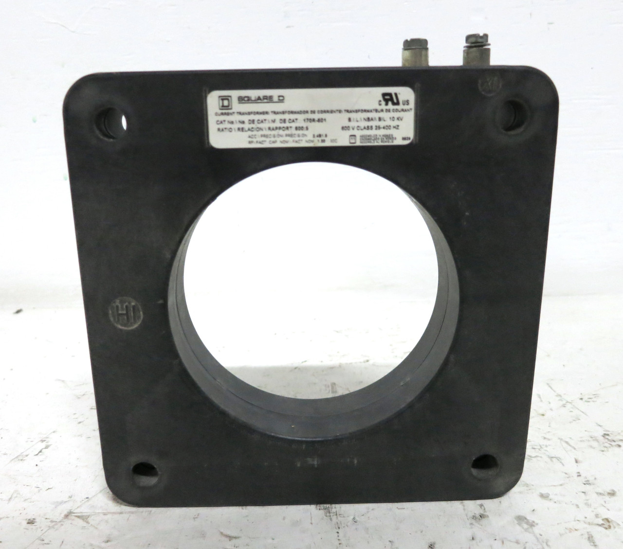 Square D 170R-601 Current Transformer 600:5 A 5A CT 170R601 (DW3749-2)