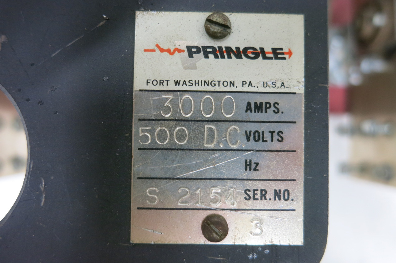 Pringle 3000A 500VDC Bolted Pressure Contact Switch S-2154 3000 Amp 500 VDC A DC (PM3169-1)