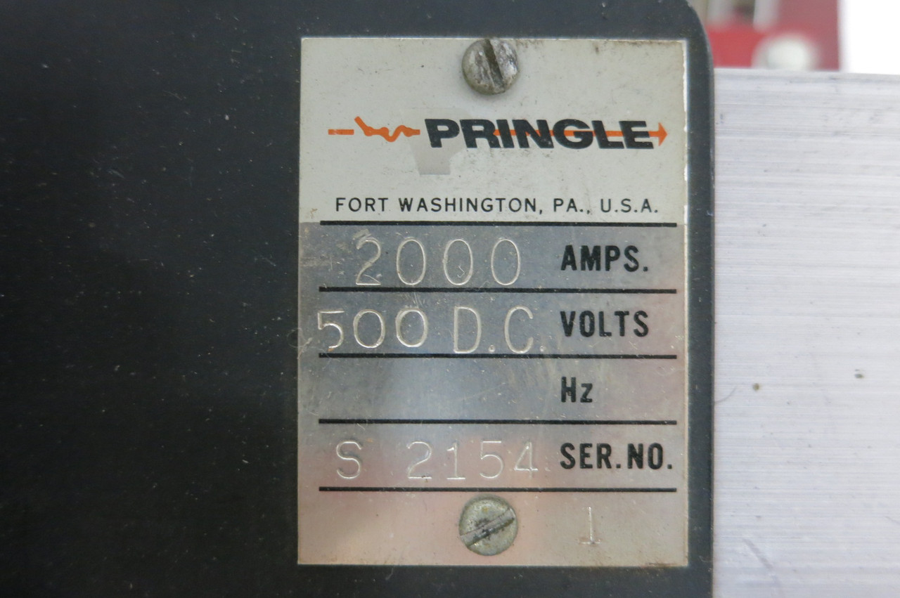 Pringle 2000A 500VDC Bolted Pressure Contact Switch S-2154 2000 Amp 500 VDC A DC (PM3166-2)