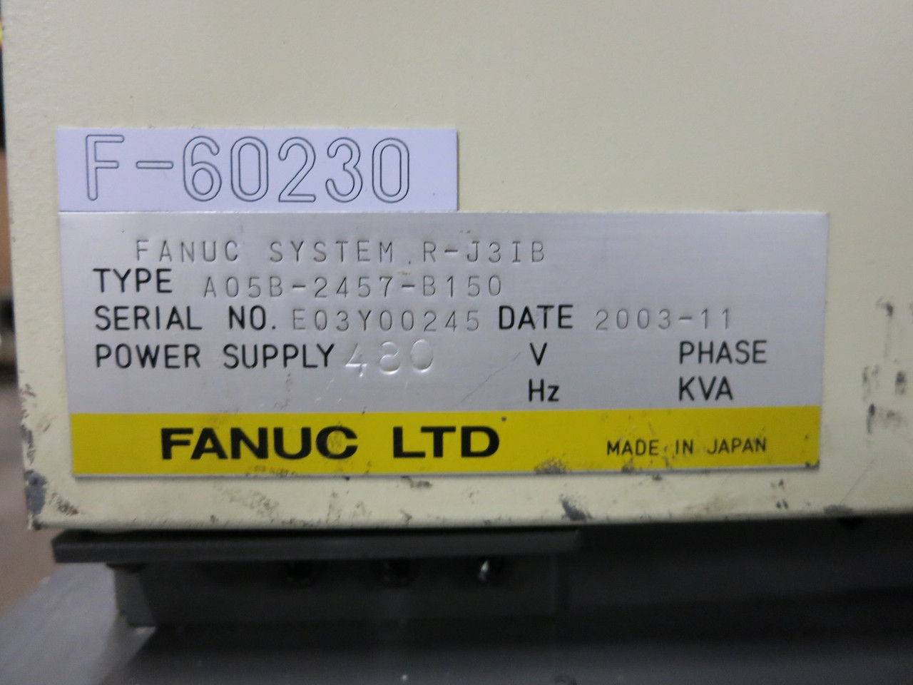 GE Fanuc A05B-2457-B150 R-J3iB Robot System Control Panel S-500iB A06B-6105-H002 (DW3792-3)