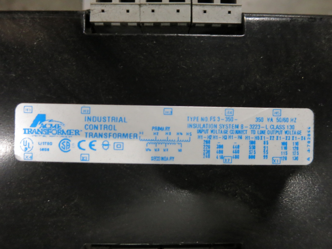 Fanuc A80L-0026-0035 7.5 kVA Control Transformer 575/480V - 240V 480 240 7.5kVA (DW3804-5)