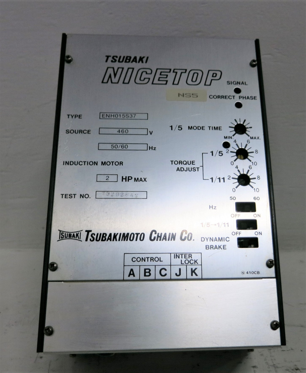Image of Tsubaki ENH015S37 Nicetop Controller 460V 2HP Max Tsubakimoto TB