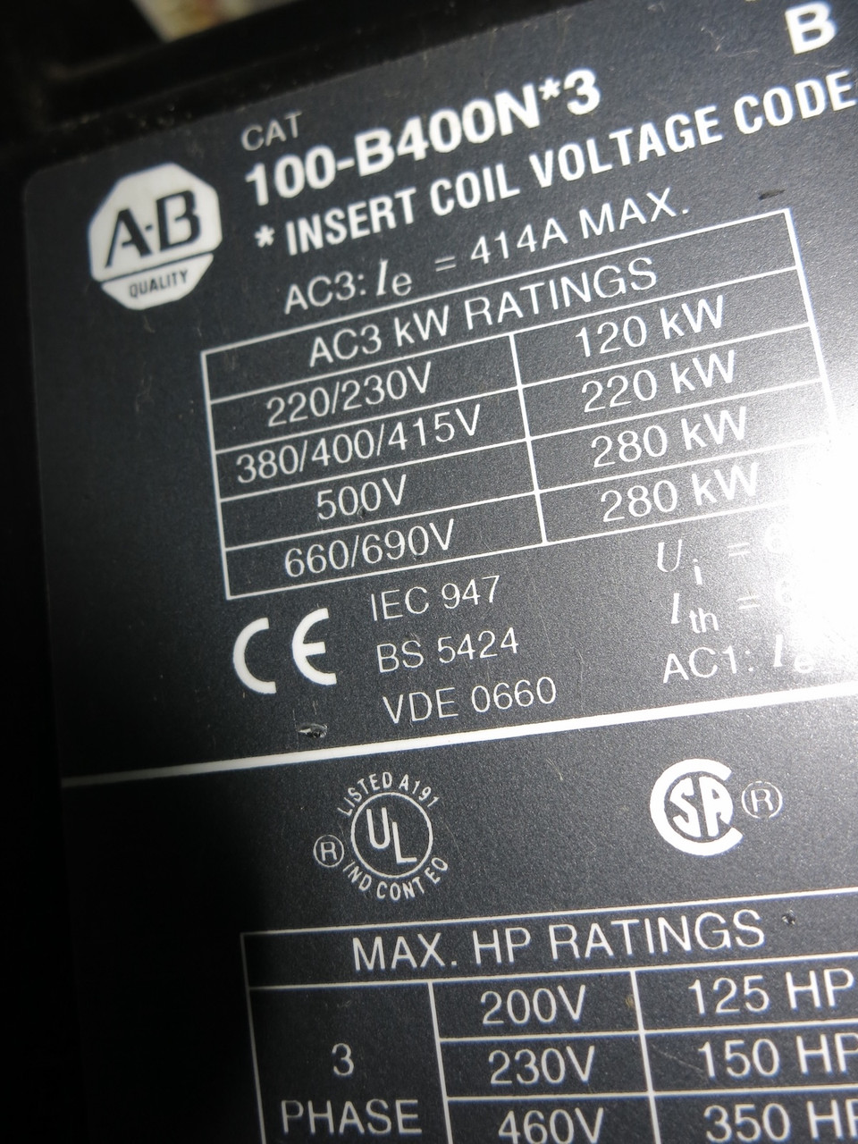 Allen Bradley 1336S-B250-AN-EN4-HA2-L5 250 HP AC VS Drive 480V 1336SB250 250HP (GA0800-3)
