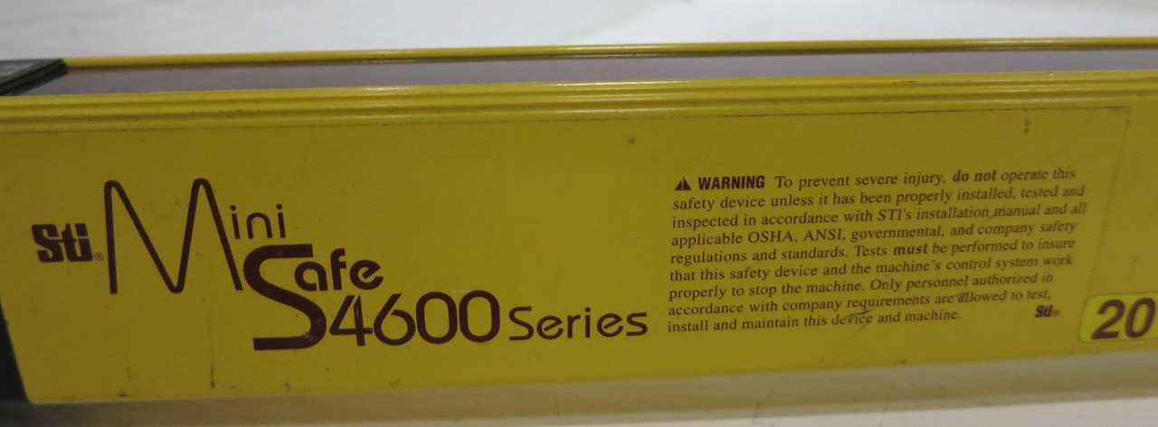 STi MS46SR-20-1390-Q1-R-NC-FN-TY1 Receiver 70158-1851 57" Light Curtain 4600 Ser (GA0809-1)