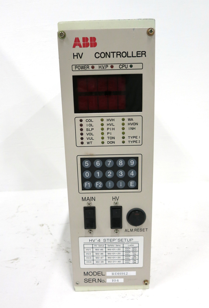 ABB RDH912 HV Controller Display Monitor High Voltage RDH-912 PLC Servo (DW3901-2)