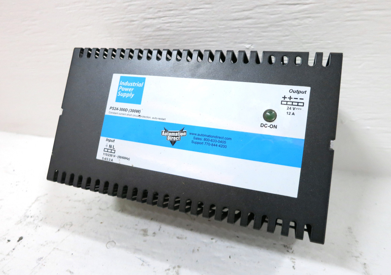Automation Direct PS24-300D Power Supply PLC 300W PS24300D 12A (DW3952-1)
