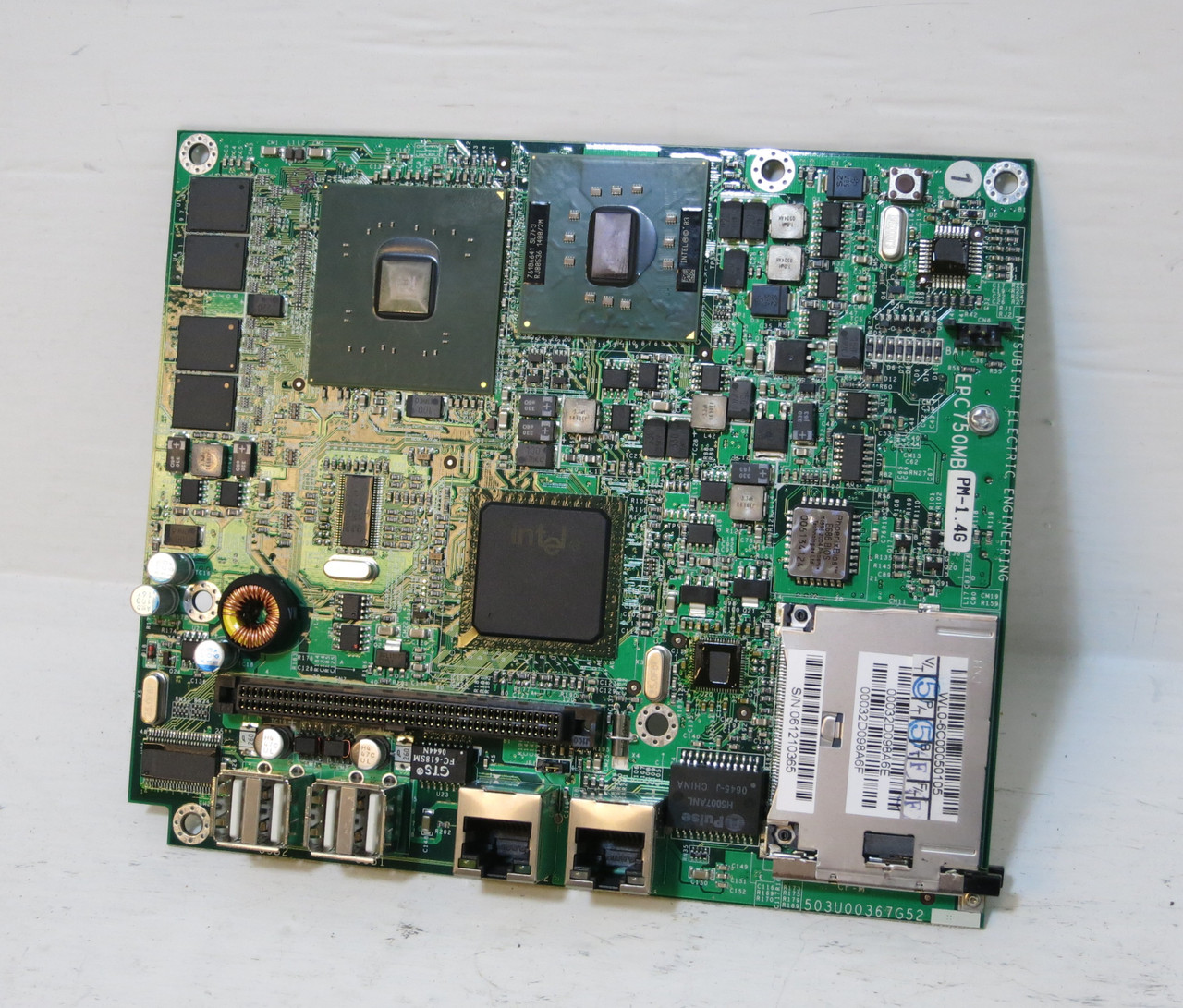Mitsubishi 503U00367G52 HMI Control Board EPC750MB-PM-1.4G Memory USB Ethernet (DW3995-1)