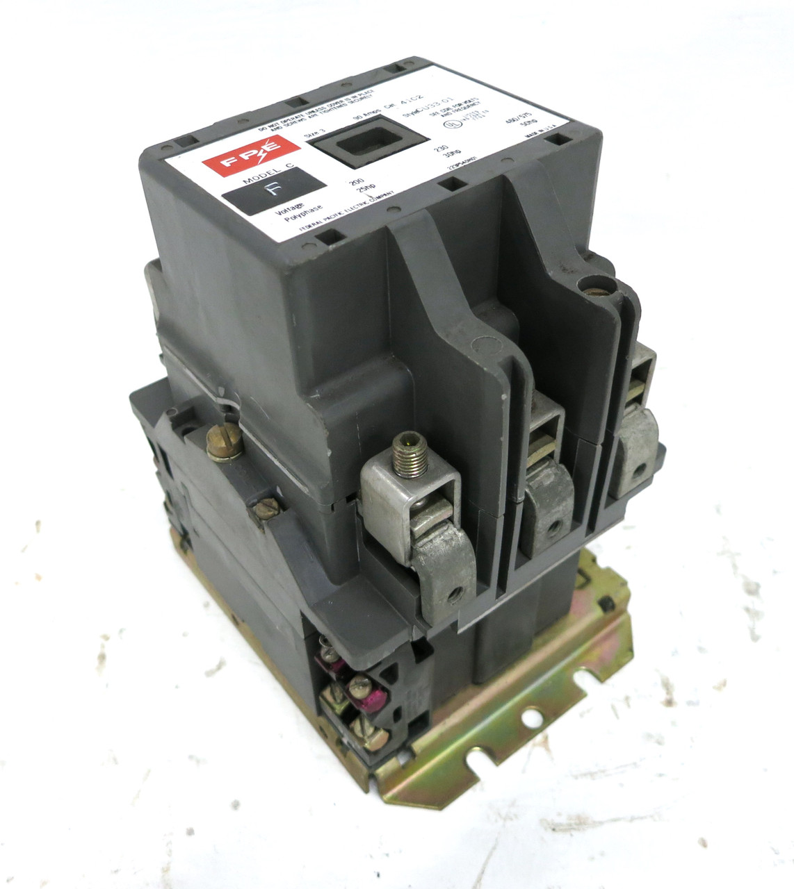 FPE 4102 CU33-01 Size 3 Motor Contactor 90A CU3301 Sz3 50 HP Federal Pacific (DW4006-1)