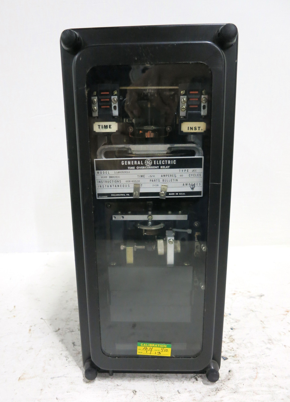 GE 12JCC53C1A Time Overcurrent Relay Type JCC Very Inverse Time .5/4 Amp 2-16A (DW4079-1)