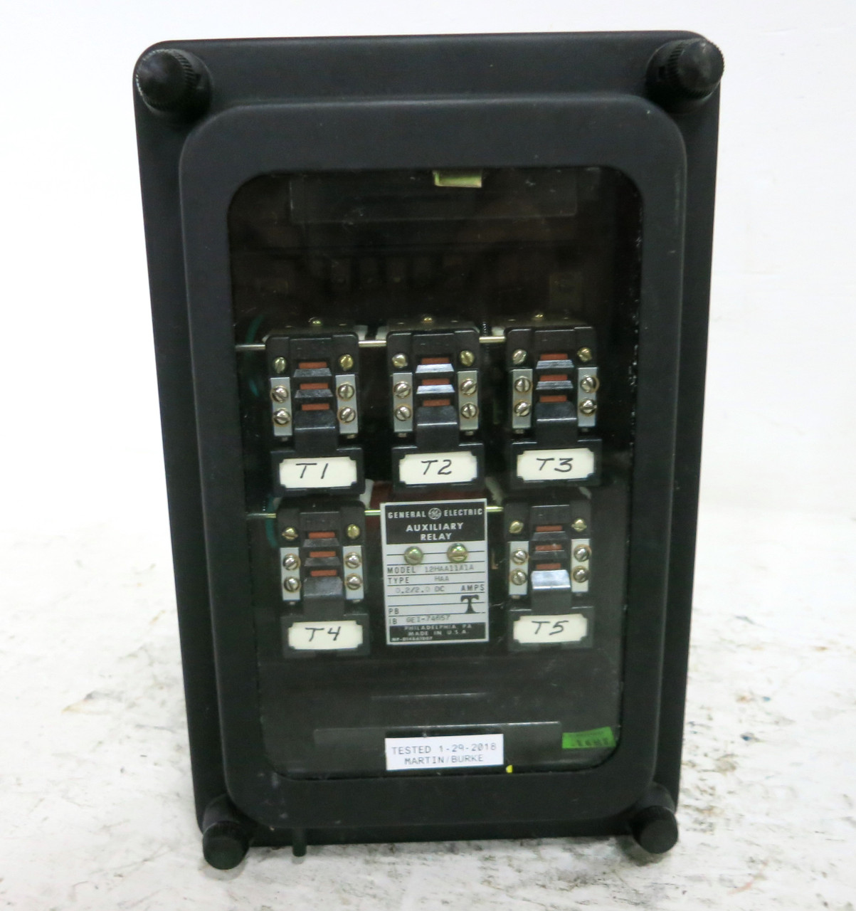 GE 12HAA11A1A Auxiliary Control Relay Type HAA .2/2A DC General Electric (DW4093-1)