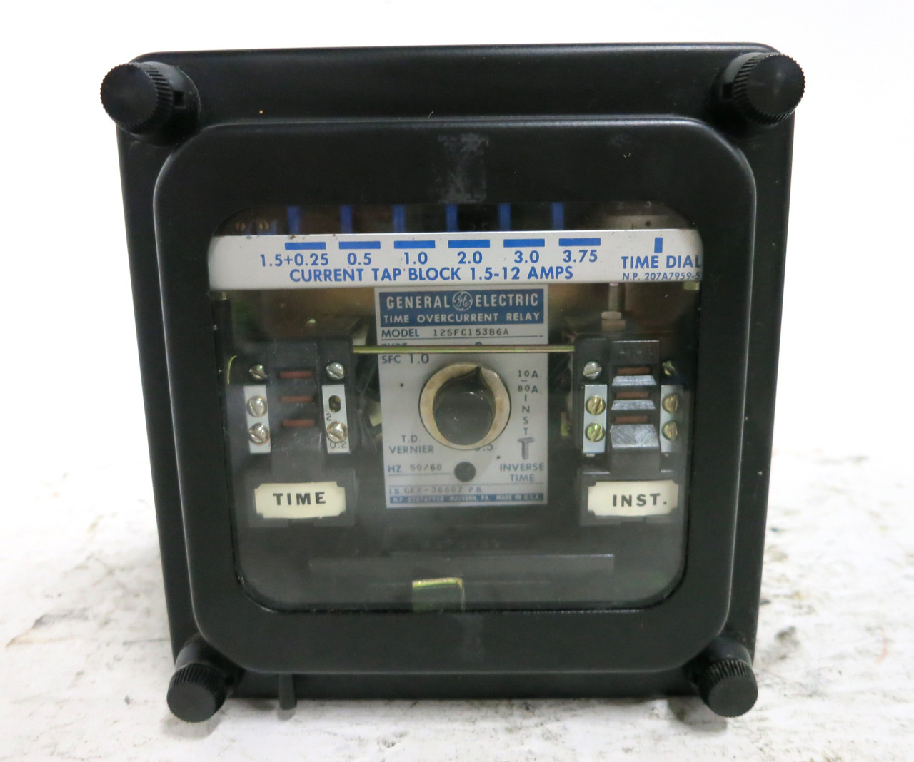 GE 12SFC153B6A Time Overcurrent Relay Type SFC 10-80A General Electric (DW4092-6)