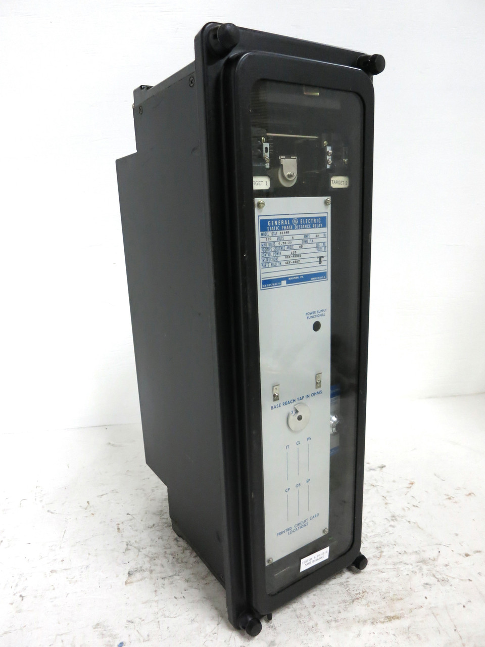 GE 12SLY81A4D Static Phase Distance Relay 120V 5A MHO Units 0.75-30 Ohms (DW4095-1)