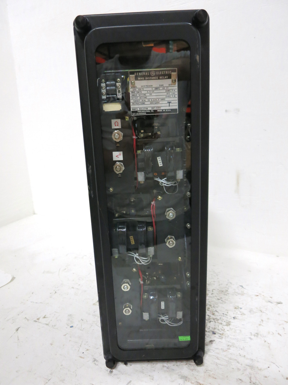 GE 12CEY52A3D MHO Distance Relay Type CEY 120V 5A 0.5-15 Ohms General Electric (DW4101-5)