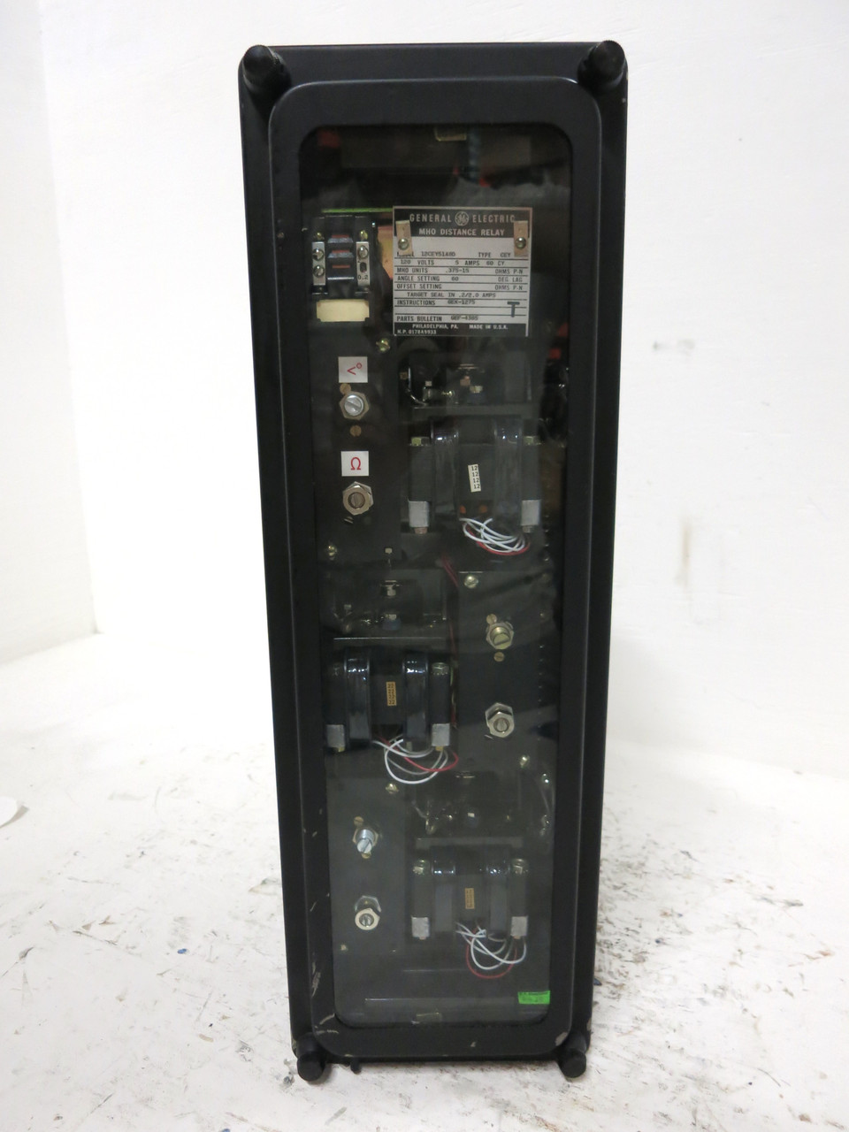 GE 12CEY51A8D MHO Distance Relay Type CEY 120V 5A .375-15 Ohms General Electric (DW4100-2)