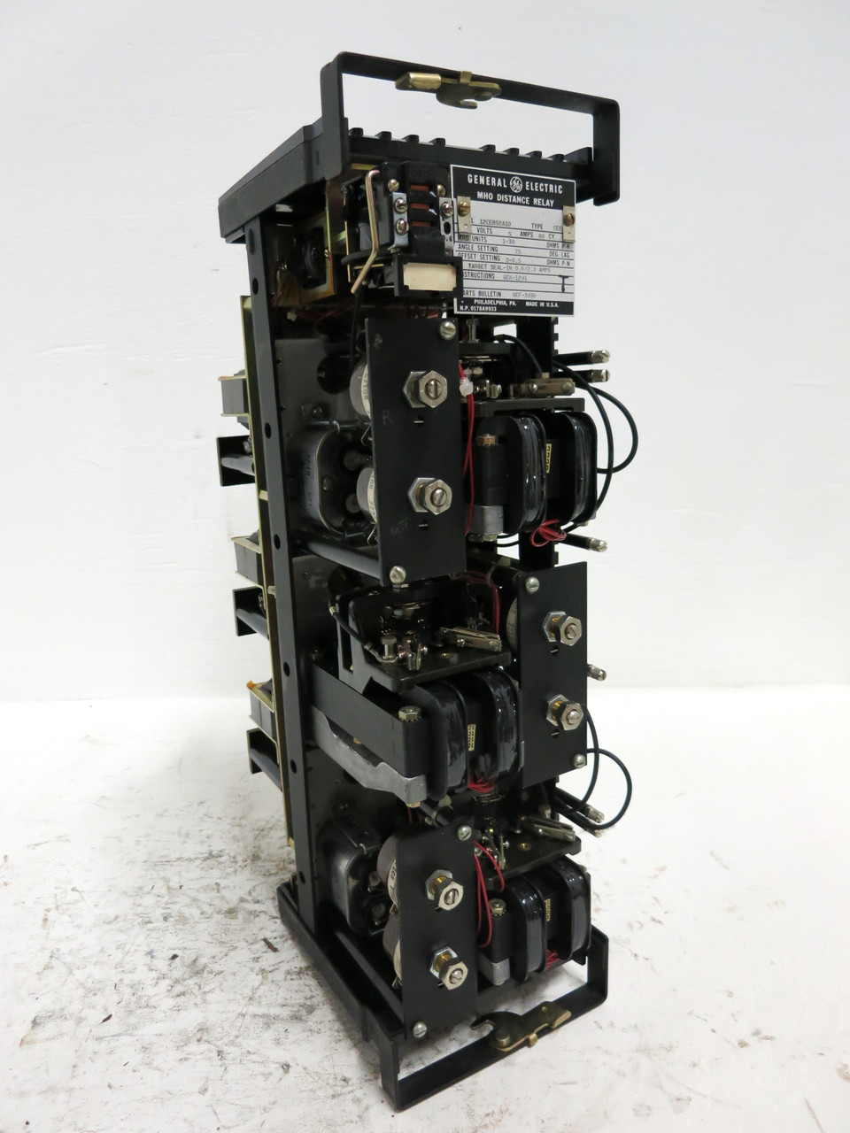 Image of GE 12CEB52A1D MHO Distance Relay Type CEB 120V 5A MHO Units 1-30 Ohms No Case