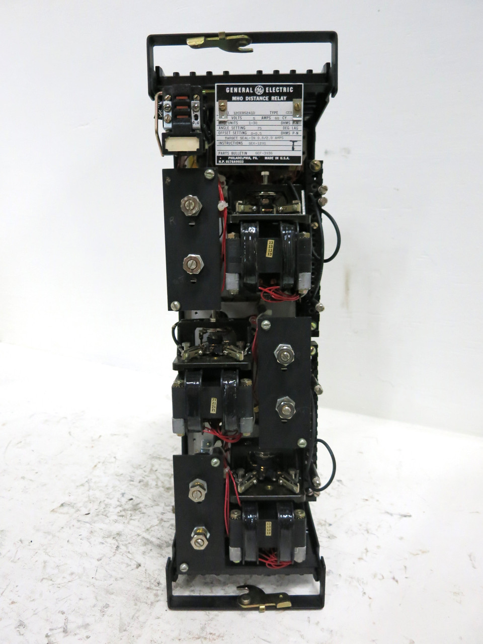 GE 12CEB52A1D MHO Distance Relay Type CEB 120V 5A MHO Units 1-30 Ohms No Case (DW4111-1)