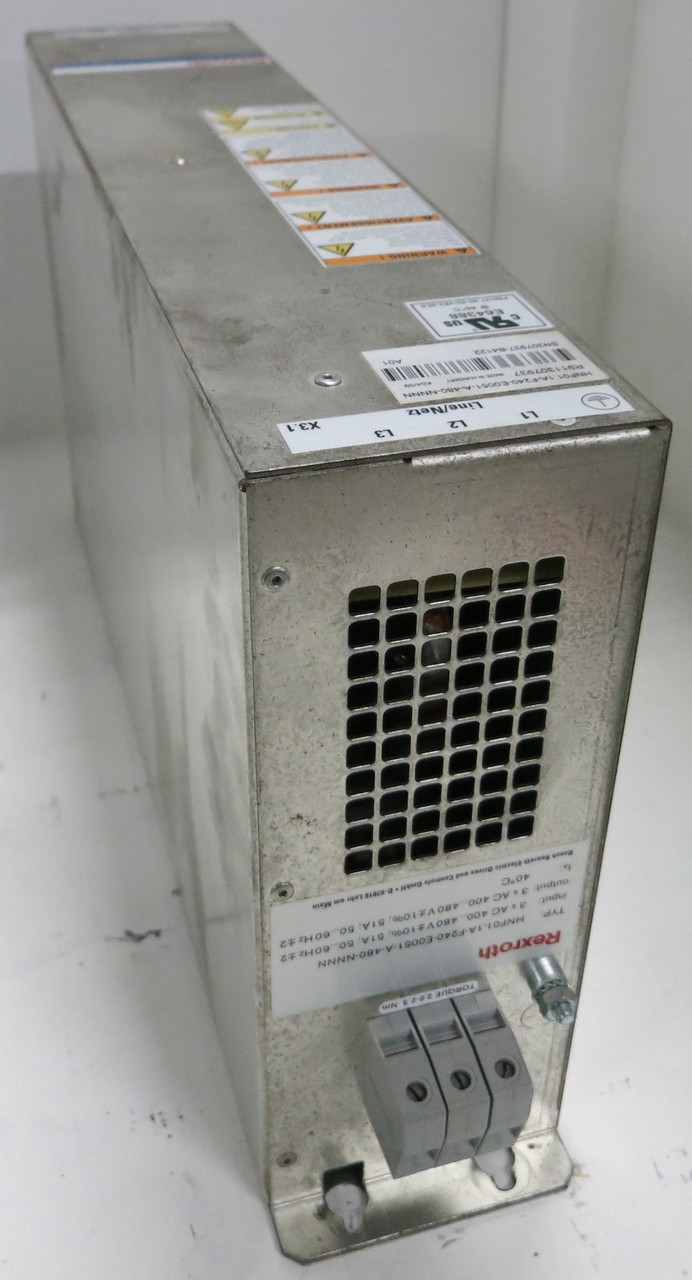 Rexroth HNF01.1A-F240-E0051-A-480-NNNN IndraDrive Inverter 480 VAC 51A 60Hz (GA0914-1)