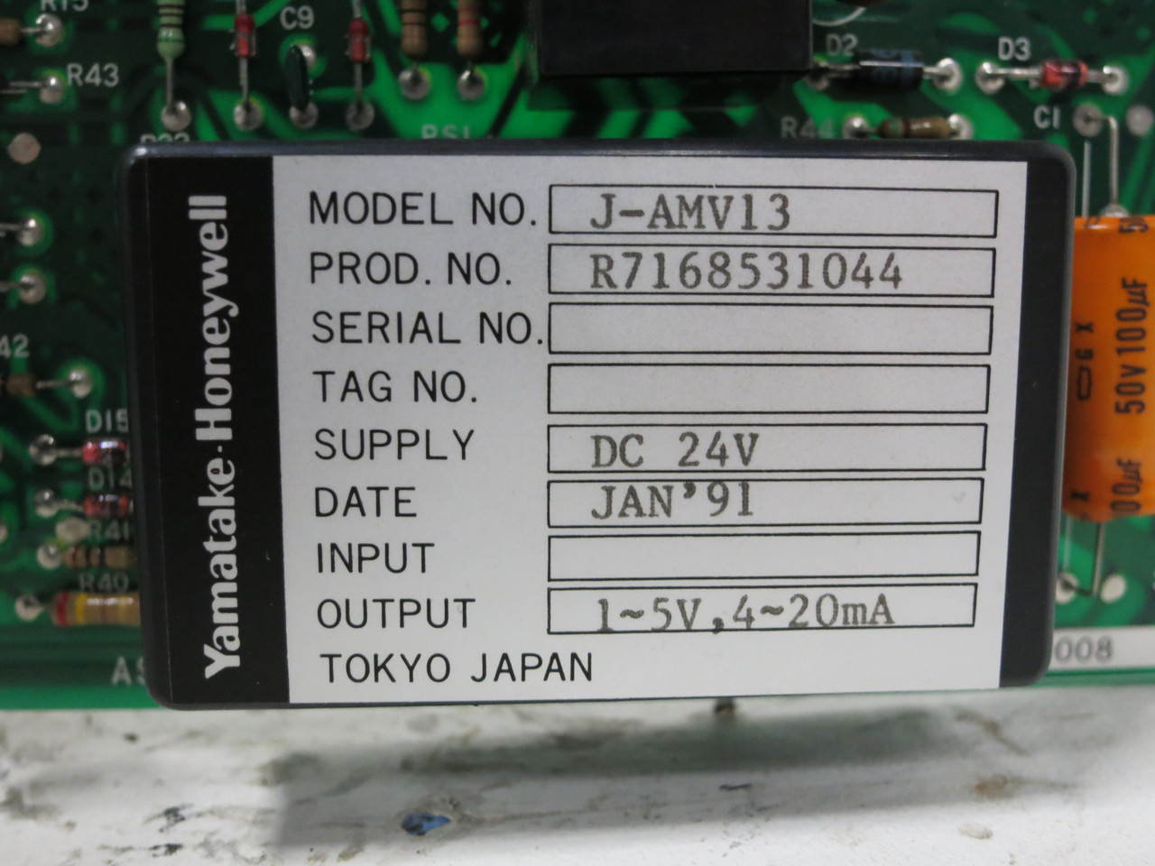 Yamatake Honeywell J-AMV13 RTD/V Board 82407209 PLC Module RTDV JAMV13 (DW4150-6)