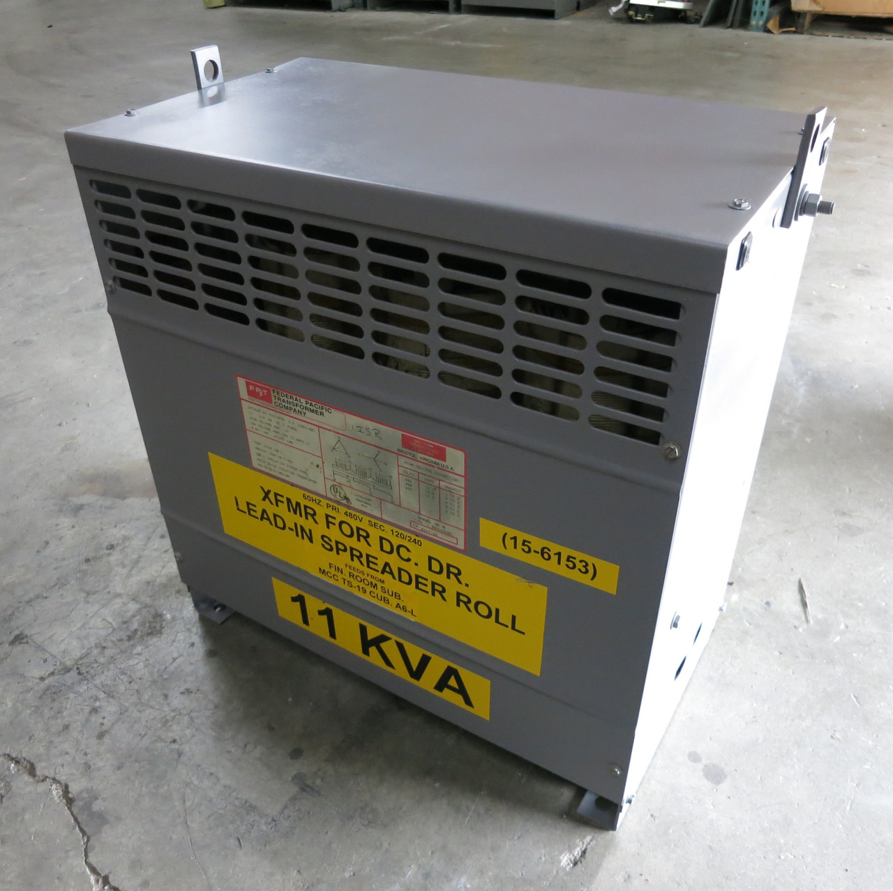 Image of FPT 11 kVA 460 Delta to 460Y/266 V 3PH Isolation Transformer FH11CFMD 11kVA