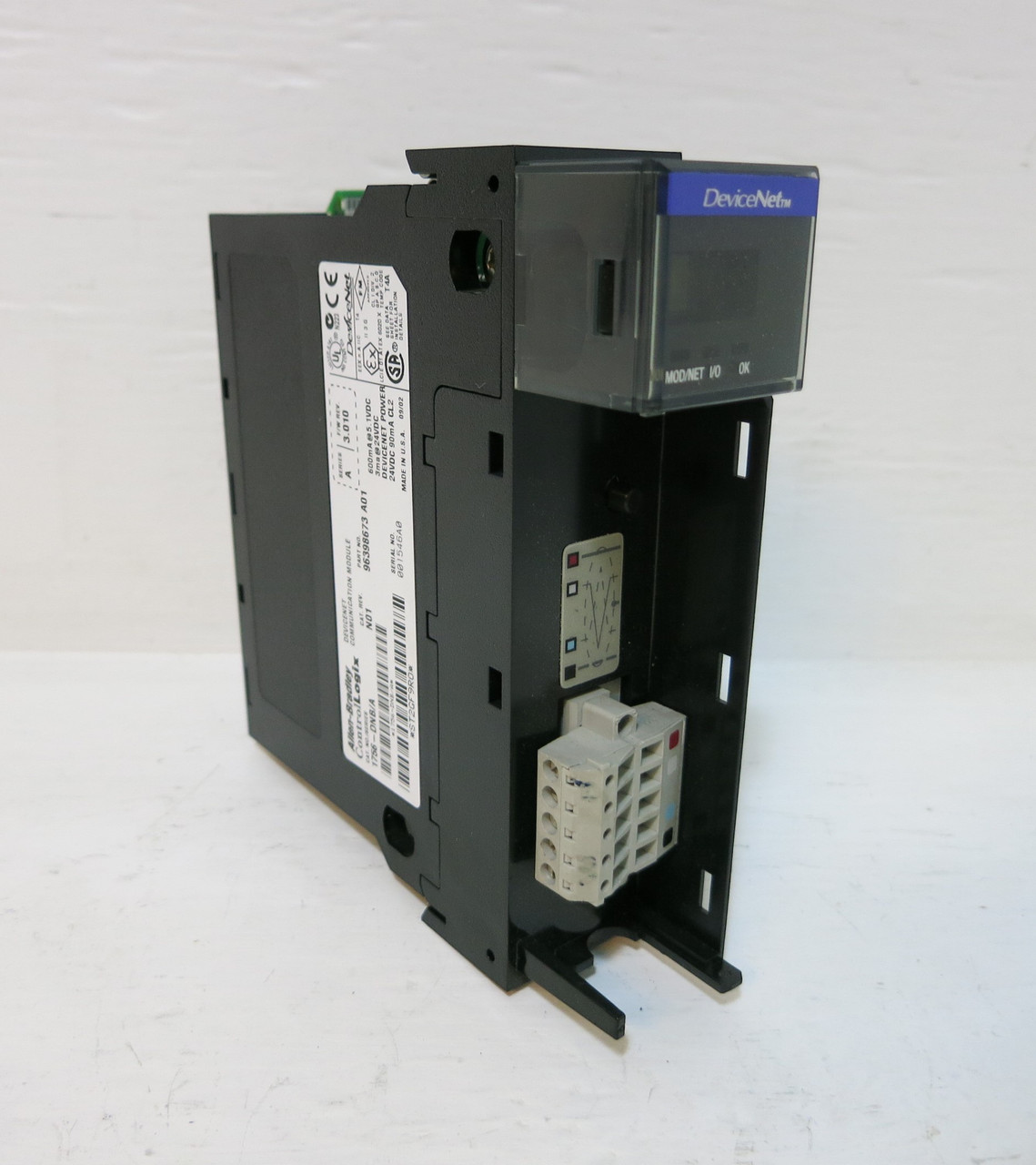 Image of Allen Bradley 1756-DNB/A F/W Rev 3.010 N01 DeviceNet Communication Module PLC