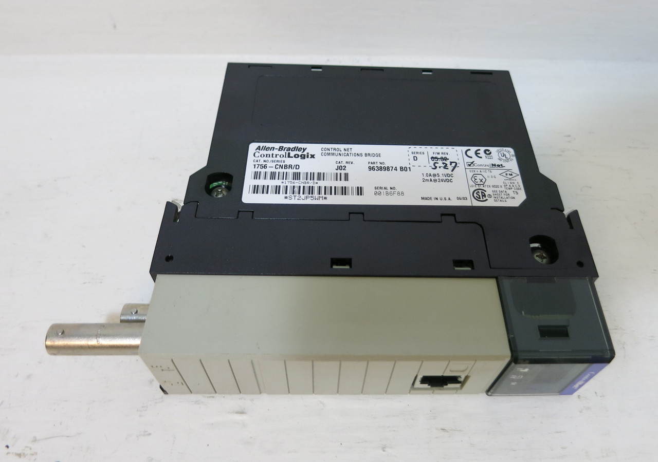 Allen Bradley 1756-CNBR Ser D Rev J02 FW 5.27 Control Net Communications Bridge (GA0969-2)