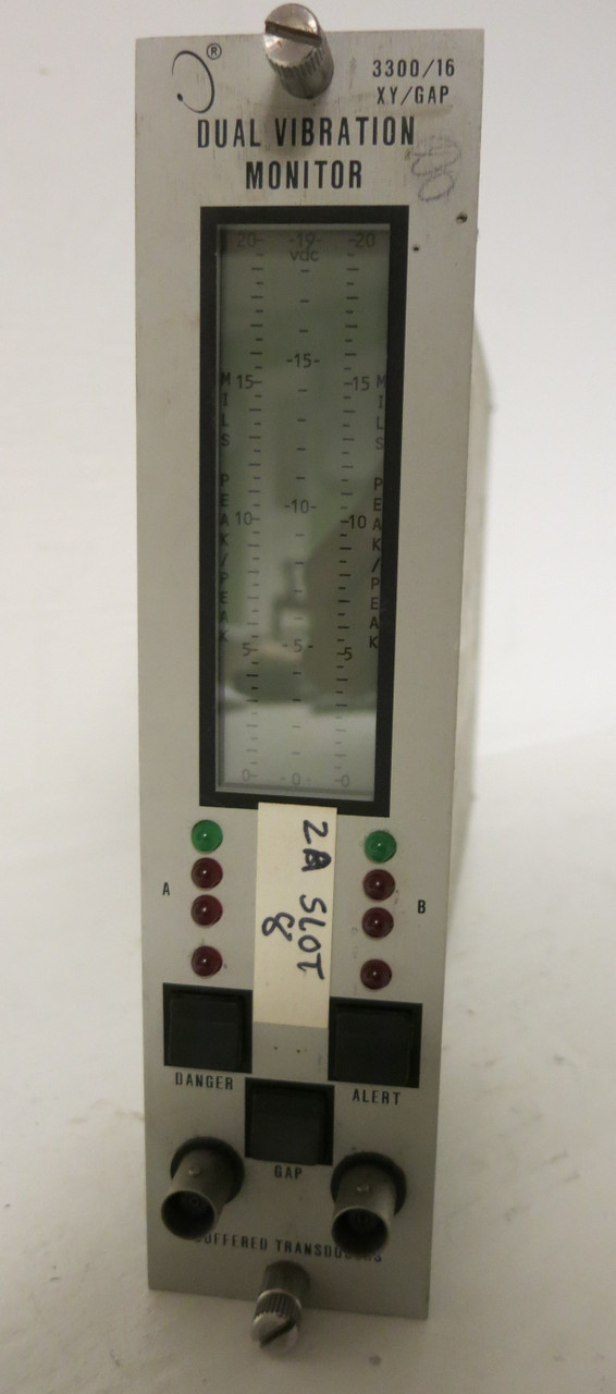 Bently Nevada Dual Vibration XY/Gap Monitor 3300/16-05-01-00-00-00-00 PWA86739 (GA1001-6)