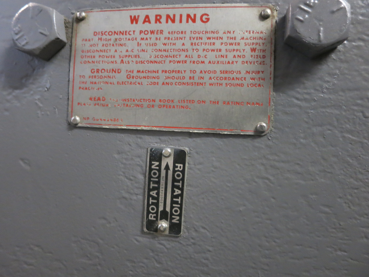 General Electric Direct Current Motor CD7663 400HP 500V 295/947RPM SPFG-SV GE DC (GA1008-1)